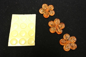 Deco, Blüte Agryl mit Langloch, orange 20 Deco, Blüte Agryl mit Langloch, orange 20