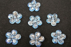 Deco, Blüte Agryl mit Langloch, blau Deco, Blüte Agryl mit Langloch, blau