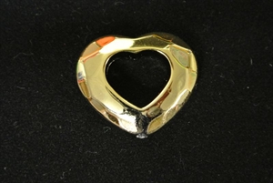 Herz, mit Langloch, 30mm 12 Stk, gold Herz, mit Langloch, 30mm 12 Stk, gold