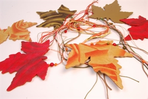 Blätter, Holz 20cm - sortiert, rot/braun/orange