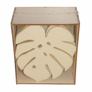 Filz, Blatt 10x 11x 5cm - VE 12, creme Filz, Blatt 10x 11x 5cm - VE 12, creme