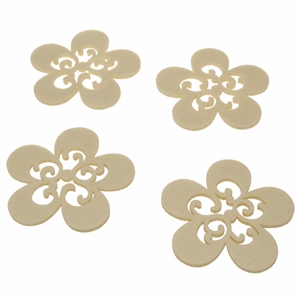 Filz, Flower 10x 11x 5cm - VE 12, creme Filz, Flower 10x 11x 5cm - VE 12, creme