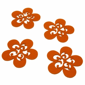 Filz, Flower 10x 11x 5cm - VE 12, orange Filz, Flower 10x 11x 5cm - VE 12, orange
