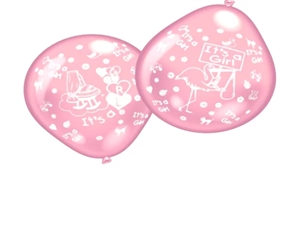 Ballons, its à girl - 21cm - VE10, rosa Ballons, its à girl - 21cm - VE10, rosa