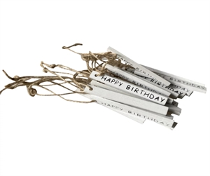 Anhänger, Holz 8cm - happy-birthday, weiss Anhänger, Holz 8cm - happy-birthday, weiss