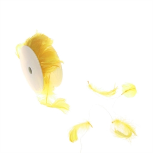 Girlande, Marabou-Federn 9m, gelb Girlande, Marabou-Federn 9m, gelb
