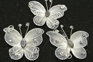 Deco, Schmetterling 35mm, grau Deco, Schmetterling 35mm, grau