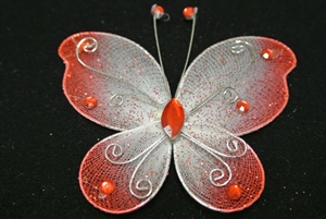 Deco, Schmetterling 80mm, drot Deco, Schmetterling 80mm, drot