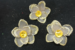Deco, Blume 35mm, leber/gold Deco, Blume 35mm, leber/gold