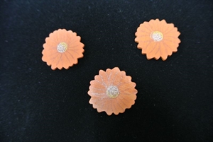 Aufleger, Blume 30mm VE4x 12 Stk, orange