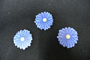 Aufleger, Blume 30mm VE4x 12 Stk, blau