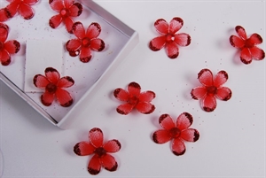 Deco, Blume 25mm - klebend, rot Deco, Blume 25mm - klebend, rot