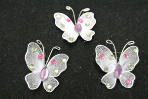 Deco, Schmetterling 25mm - klebend, flieder Deco, Schmetterling 25mm - klebend, flieder