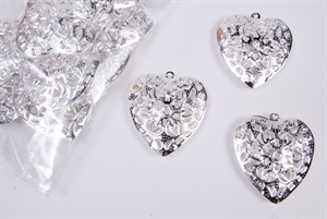 Deco, Herz Metall 4.5cm, silber Deco, Herz Metall 4.5cm, silber