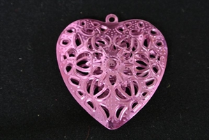 Deco, Herz Metall 4.5cm, flieder Deco, Herz Metall 4.5cm, flieder