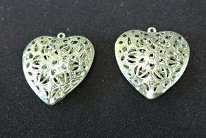 Deco, Herz Metall 4.5cm, grün Deco, Herz Metall 4.5cm, grün