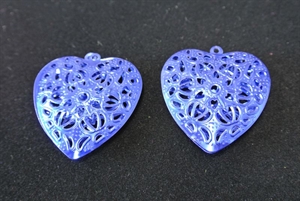 Deco, Herz Metall 4.5cm, blau Deco, Herz Metall 4.5cm, blau