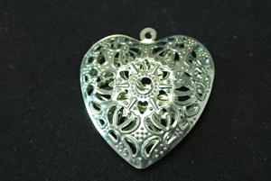 Deco, Herz Metall 6.0cm, grün Deco, Herz Metall 6.0cm, grün