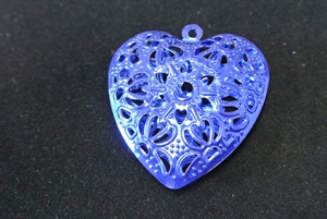 Deco, Herz Metall 6.0cm, blau Deco, Herz Metall 6.0cm, blau