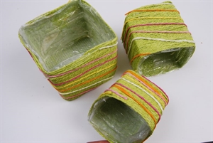 Deco, Körbchen Set viereckig, grün Deco, Körbchen Set viereckig, grün