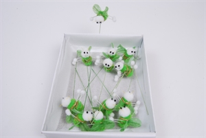 Biene, am Stab 30mm, grün Biene, am Stab 30mm, grün