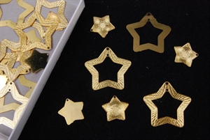 Deco, Metal star in star 3cm, gold