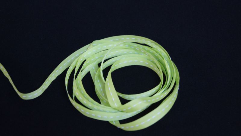 Band 50m/ 10mm, single stitch ribbon, h'grün