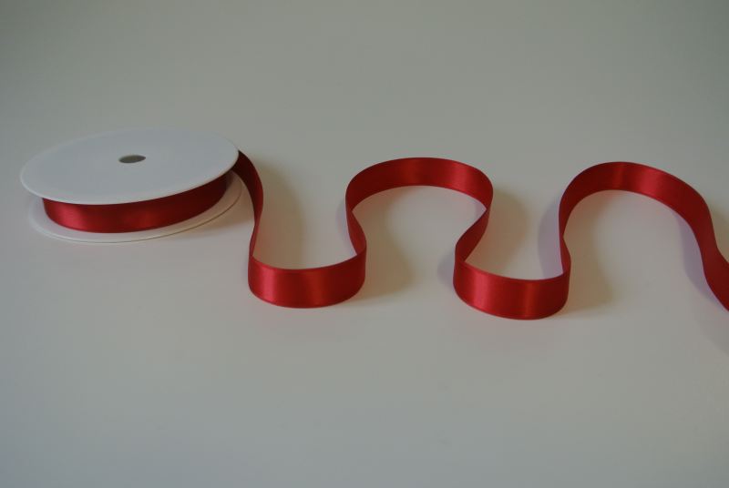 Band 25m/ 15mm, Double face Satin, d'rot
