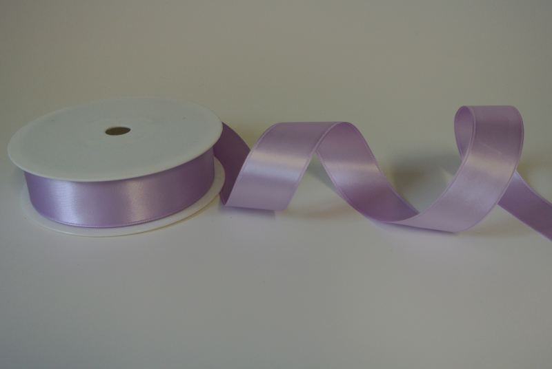 Band 25m/ 25mm, Double face Satin, h'lila