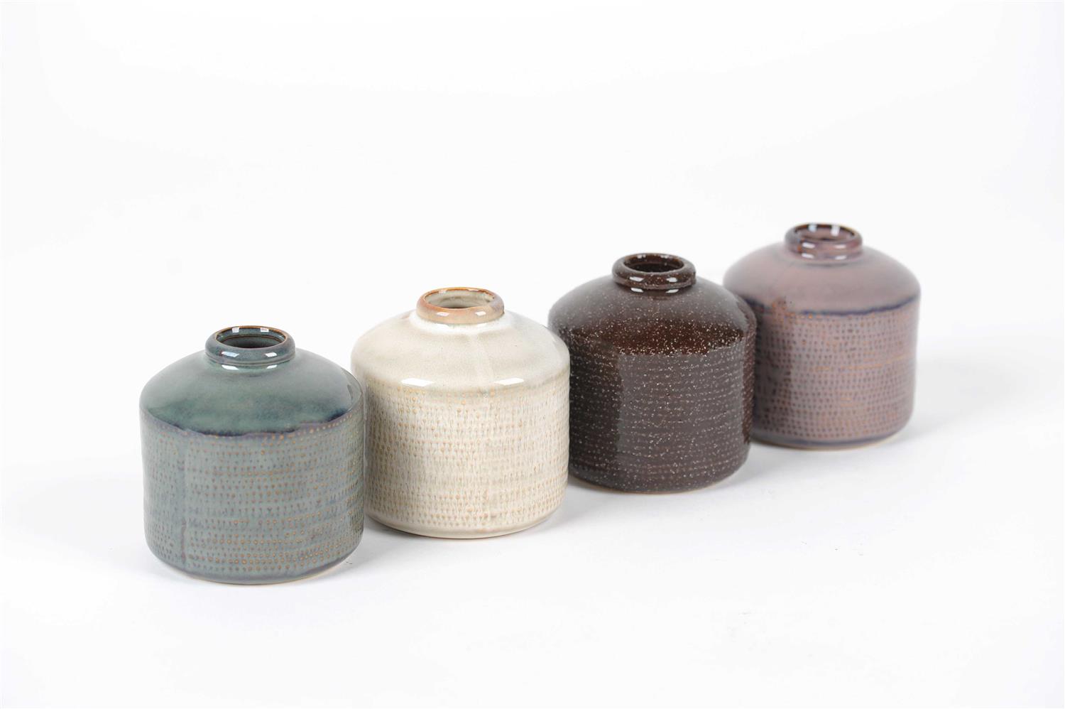 Vase, Falisty Ø10xH10cm, 4 Farben