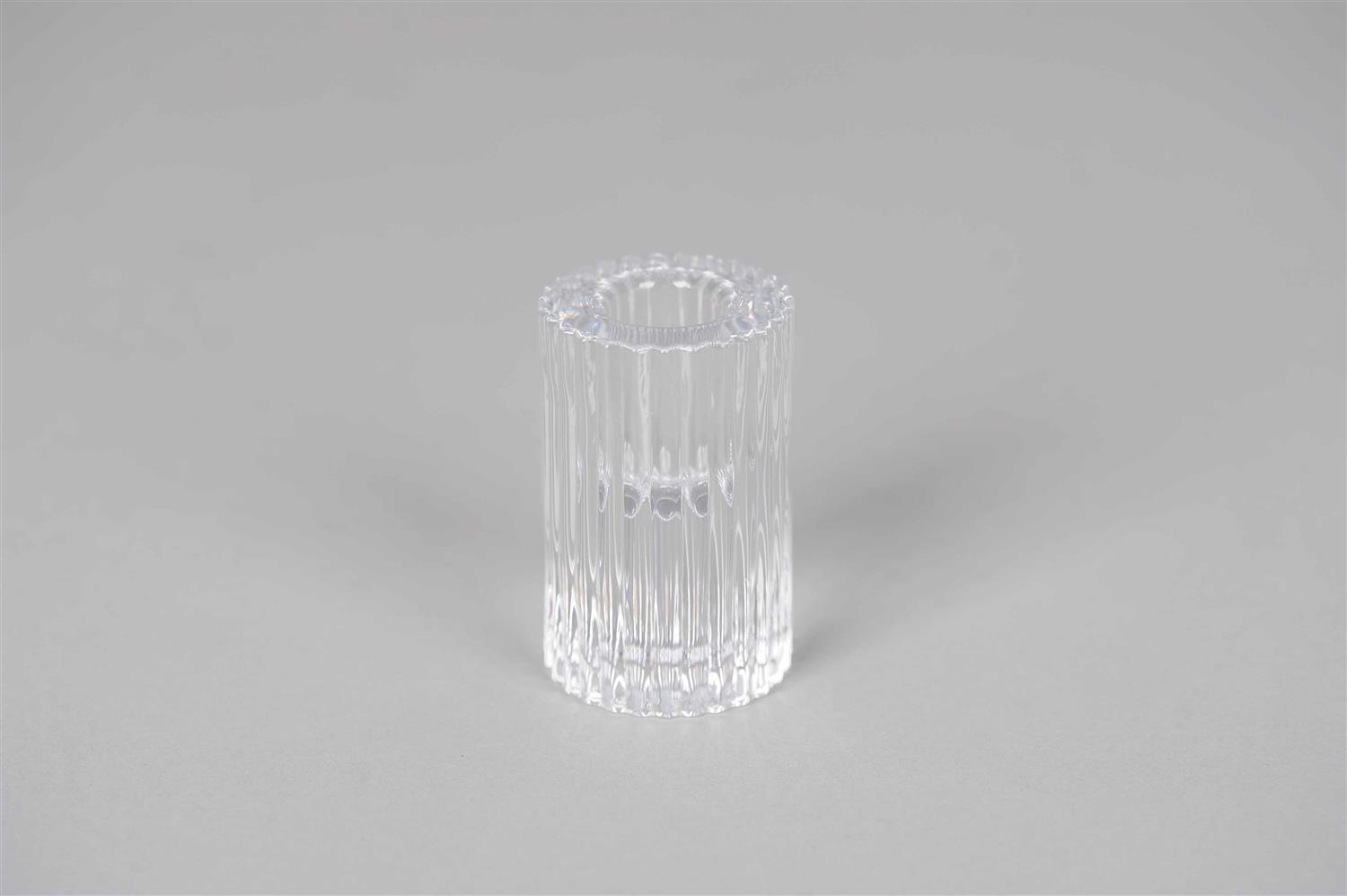 Kerzenhalter, Ruffles Ø5x H8cm, glas