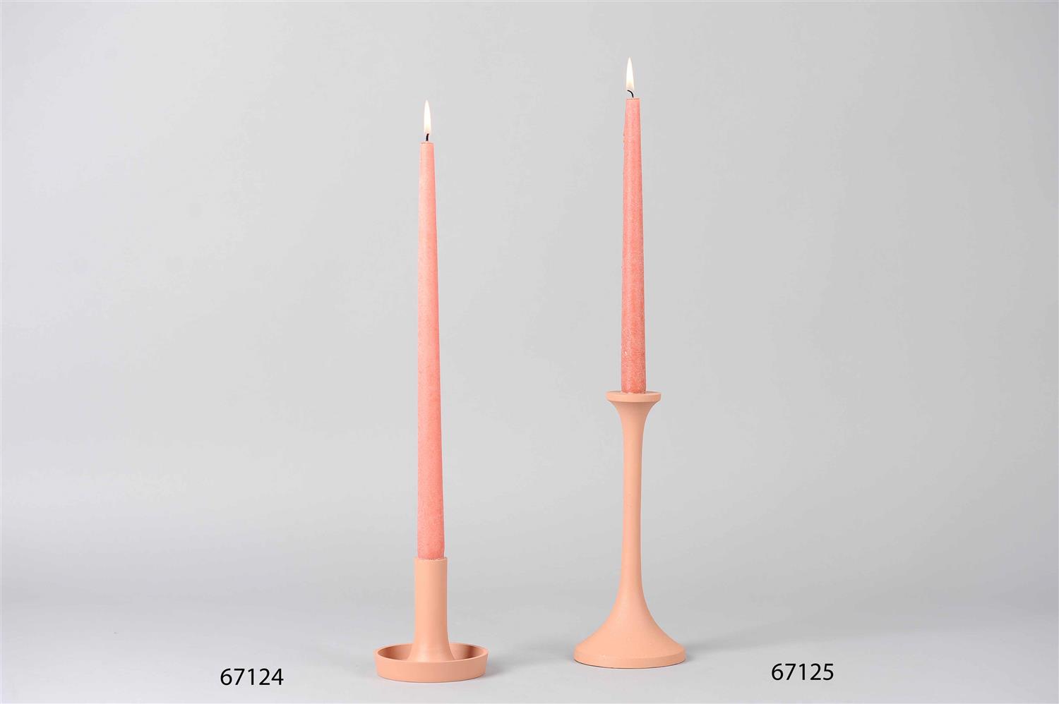 Kerzenständer, Alu Ø10 x H25cm, orange tone