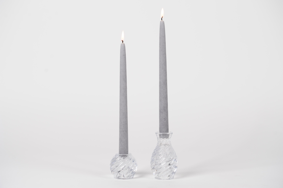 Kerzenständer, Glas Twizzler Ø7x H6.3cm, klar*