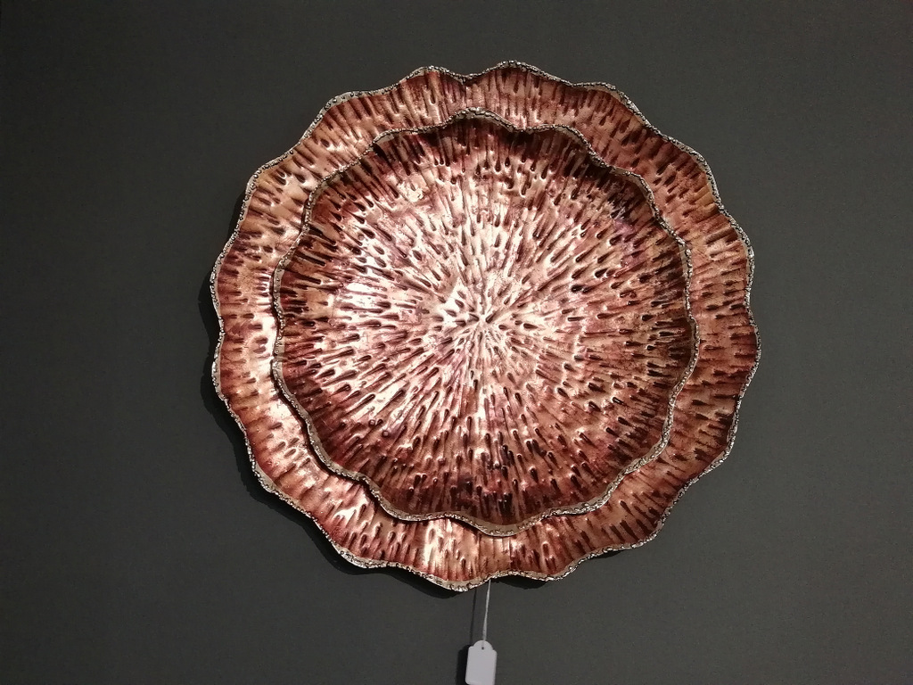 Dekoplatte, Metall - Ø51cm, bronze